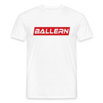 Ballern Techno Rave Club Electro Musik Raver - Männer T-Shirt - Weiß - Vorne - AI Model Male 178 dark (178cm)
