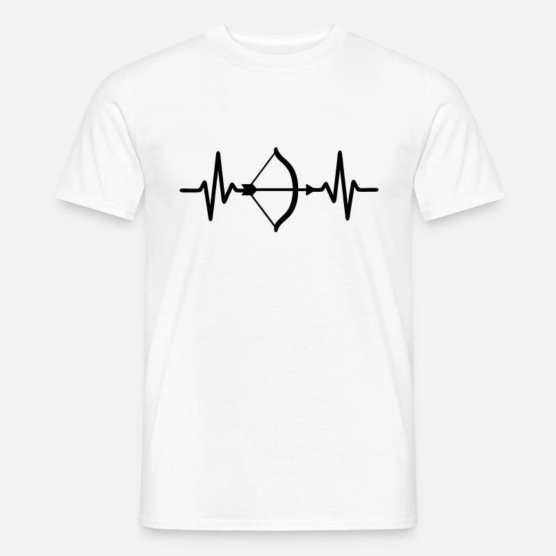 Bogen Pfeil Bogenschießen Motiv - Männer T-Shirt - Weiß
