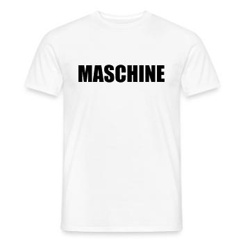 Maschine - Männer T-Shirt - Weiß - Vorne - AI Model Male 178 dark (178cm)