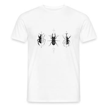 Insekten Geometrisch - Geometrie - Dreieck - Männer T-Shirt - Weiß - Vorne - AI Model Male 178 dark (178cm)