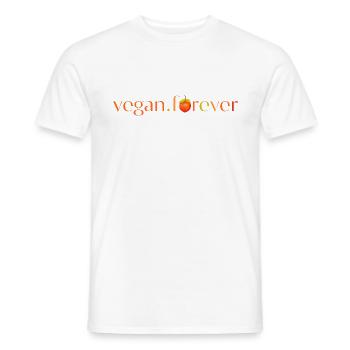 Vegan forever kaki fruit - T-shirt homme - blanc - Devant - AI Model Male 178 dark (178cm)