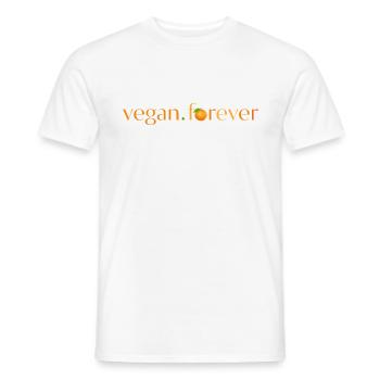 Vegan forever orange fruit - T-shirt homme - blanc - Devant - AI Model Male 178 dark (178cm)