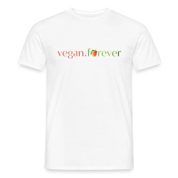 Vegan forever apricot green - Männer T-Shirt - Weiß - Vorne - AI Model Male 178 dark (178cm)
