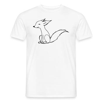 Süße Fuchs Illustration - Männer T-Shirt - Weiß - Vorne - AI Model Male 178 dark (178cm)