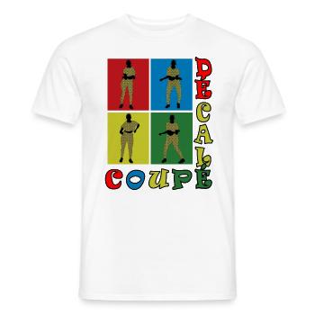 Offbeat women's kente cut - Men's T-Shirt - white - Front - AI Model Male 178 dark (178cm)