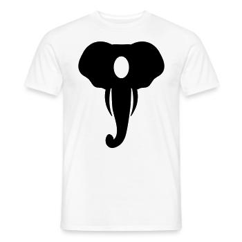 Elephant Head Animal Circle Gift - Men's T-Shirt - white - Front - AI Model Male 178 dark (178cm)