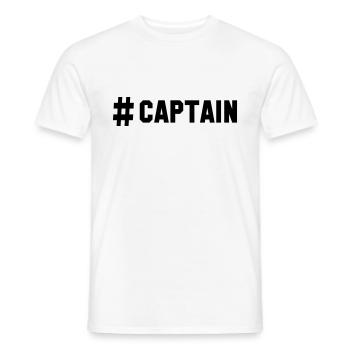 # captain - Männer T-Shirt - Weiß - Vorne - AI Model Male 178 dark (178cm)