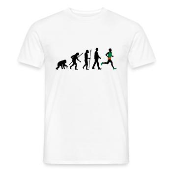 evolution_laufer_102012_a_3c - Men's T-Shirt - white - Front - AI Model Male 178 dark (178cm)