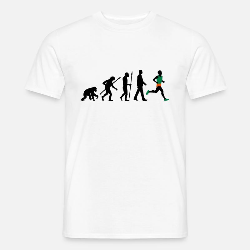 evolution_laufer_102012_a_3c - Männer T-Shirt - Weiß