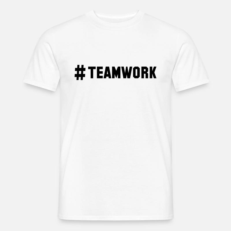 # teamwork - Männer T-Shirt - Weiß