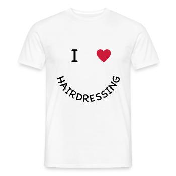 hair stylist - Men's T-Shirt - white - Front - AI Model Male 178 dark (178cm)