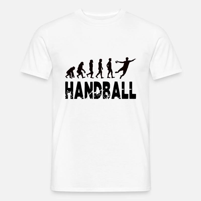 Handball evolution, from primacy to super athlete - Men’s T-shirt - white