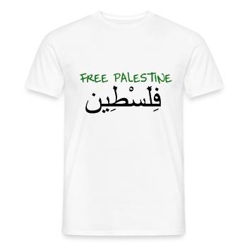 Free Palestine - T-shirt homme - blanc - Devant - AI Model Male 178 dark (178cm)