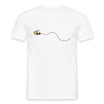 biene_3c - T-shirt homme - blanc - Devant - AI Model Male 178 dark (178cm)