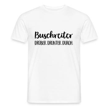 Buschreiter - Männer T-Shirt - Weiß - Vorne - AI Model Male 178 dark (178cm)