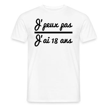Ich kann nicht 18 Jahre Geburtstag 18 haben - Männer T-Shirt - Weiß - Vorne - AI Model Male 178 dark (178cm)