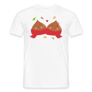 chilly brown - Men's T-Shirt - white - Front - AI Model Male 178 dark (178cm)
