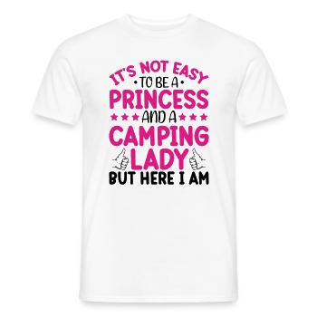 Je Suis Une Princesse Et Une Dame De Camping - T-shirt homme - blanc - Devant - AI Model Male 178 dark (178cm)