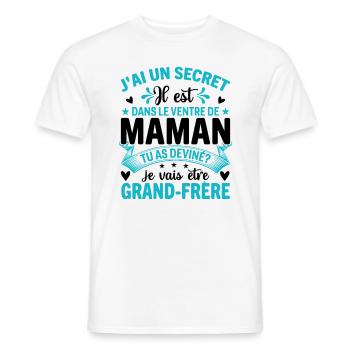 Le Secret D'un Grand Frère - T-shirt homme - blanc - Devant - AI Model Male 178 dark (178cm)