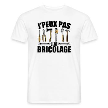 Je Peux Pas J'ai Bricolage - T-shirt homme - blanc - Devant - AI Model Male 178 dark (178cm)