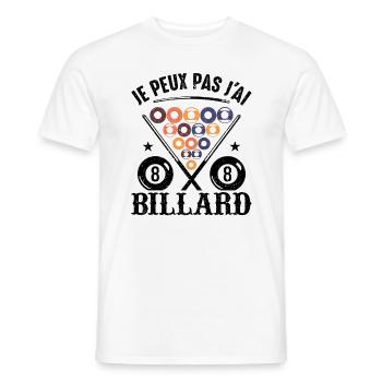 Ich kann kein Billard haben - Männer T-Shirt - Weiß - Vorne - AI Model Male 178 dark (178cm)
