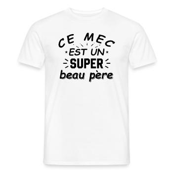 This guy is a great father-in-law - Men's T-Shirt - white - Front - AI Model Male 178 dark (178cm)
