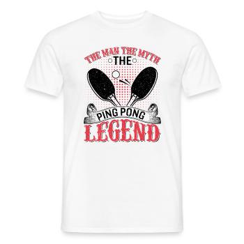 L'homme Le Mythe La Légende Du Ping-pong - T-shirt homme - blanc - Devant - AI Model Male 178 dark (178cm)