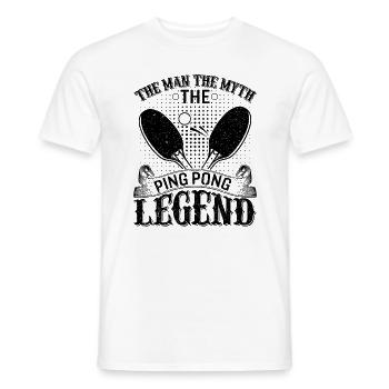The Man The Myth The Legend Of Ping-Pong - Men's T-Shirt - white - Front - AI Model Male 178 dark (178cm)