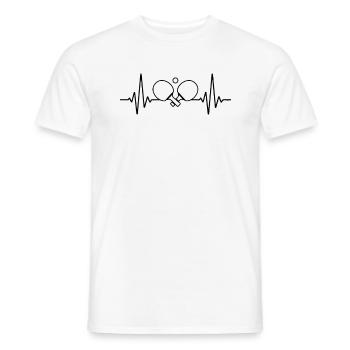 Ping Pong Herzfrequenz und Lebensstil - Männer T-Shirt - Weiß - Vorne - AI Model Male 178 dark (178cm)