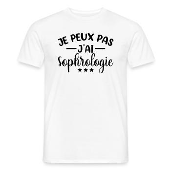 Je Peux Pas J'ai Sophrologie - T-shirt homme - blanc - Devant - AI Model Male 178 dark (178cm)