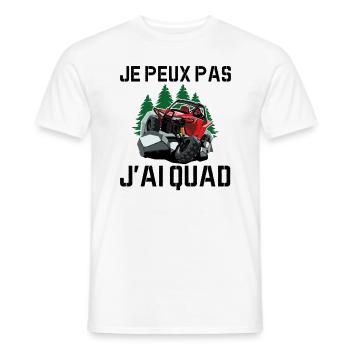 Je Peux Pas J'ai Quad - T-shirt homme - blanc - Devant - AI Model Male 178 dark (178cm)