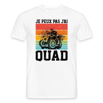 Je Peux Pas J'ai Quad - T-shirt homme - blanc - Devant - AI Model Male 178 dark (178cm)