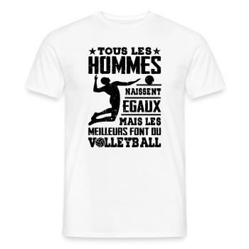 Les Meilleurs Hommes Font Du Volleyball - T-shirt homme - blanc - Devant - AI Model Male 178 dark (178cm)