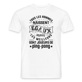 Less Meilleurs Hommes Sont Joueurs De Ping Pong - T-shirt homme - blanc - Devant - AI Model Male 178 dark (178cm)