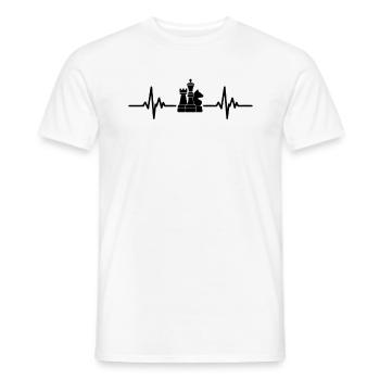 Herzfrequenz eines Schachspielers - Männer T-Shirt - Weiß - Vorne - AI Model Male 178 dark (178cm)