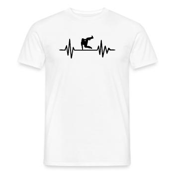Fréquence Cardiaque De Parkour - T-shirt homme - blanc - Devant - AI Model Male 178 dark (178cm)