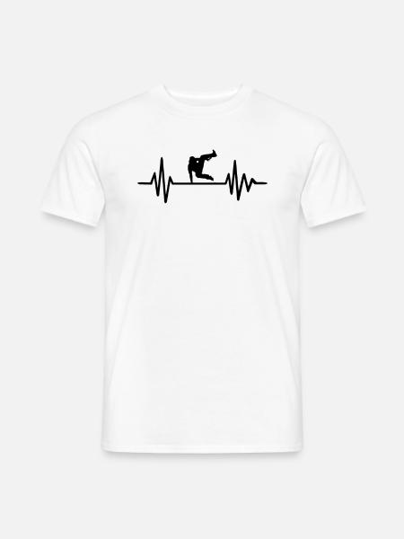 Parkour Herzfrequenz - Männer T-Shirt - Weiß