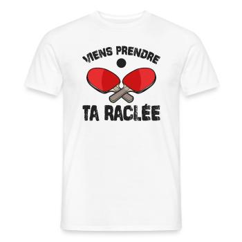 Viens Prendre Ta Raclée - T-shirt homme - blanc - Devant - AI Model Male 178 dark (178cm)