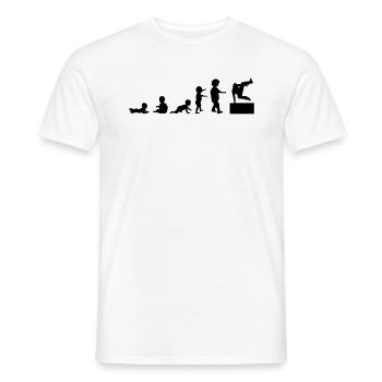 Vom Baby zum Kind zum Parkour Player - Männer T-Shirt - Weiß - Vorne - AI Model Male 178 dark (178cm)
