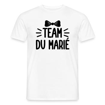 Team Marié Mariage Amour Coeur Love Cadeau Evg - T-shirt homme - blanc - Devant - AI Model Male 178 dark (178cm)