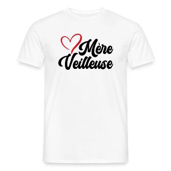 Mère Veilleuse Maman Fête Des Mères Anniversaire - T-shirt homme - blanc - Devant - AI Model Male 178 dark (178cm)