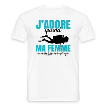 Sport Plongée Idée Cadeau Mer Vacances Hobby Apnée - T-shirt homme - blanc - Devant - AI Model Male 178 dark (178cm)