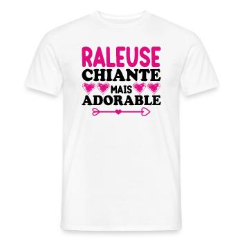 Raleuse Chiante Mais Adorable - T-shirt homme - blanc - Devant - AI Model Male 178 dark (178cm)