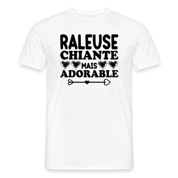 Raleuse Chiante Mais Adorable - T-shirt homme - blanc - Devant - AI Model Male 178 dark (178cm)