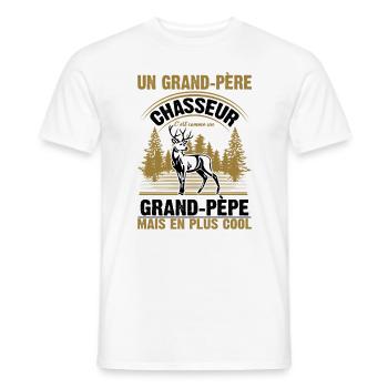 Grand-père Chasseur Chasser Cadeau Fête Des Pères - T-shirt homme - blanc - Devant - AI Model Male 178 dark (178cm)