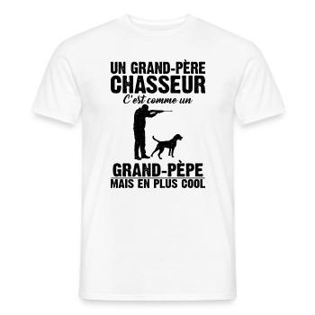 Grand-père Chasseur Anniversaire Cadeau Cool Noël - T-shirt homme - blanc - Devant - AI Model Male 178 dark (178cm)