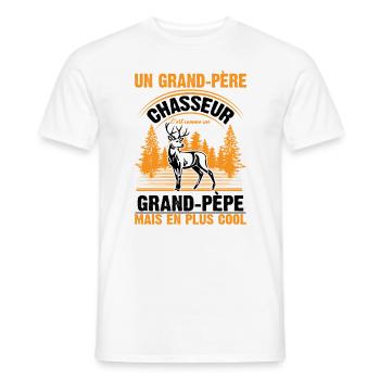 Grand-père Chasseur Chasser Cadeau Fête Des Pères - T-shirt homme - blanc - Devant - AI Model Male 178 dark (178cm)