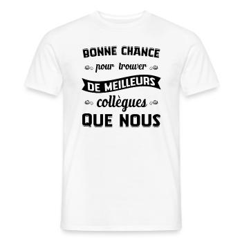 Job Travail Bureau Humour Idée Cadeau Retraite Ami - T-shirt homme - blanc - Devant - AI Model Male 178 dark (178cm)