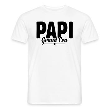 Papi Grand Cru Anniversaire Cadeau De Noël Amour - T-shirt homme - blanc - Devant - AI Model Male 178 dark (178cm)