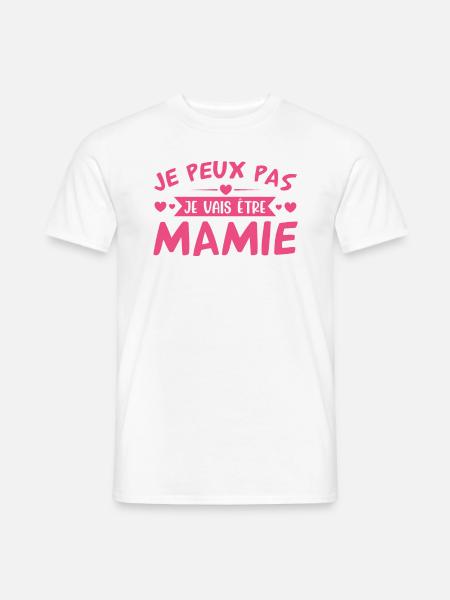 Je Peux Pas Je Vais Être Mamie Cadeau De Noël Cool - T-shirt homme - blanc